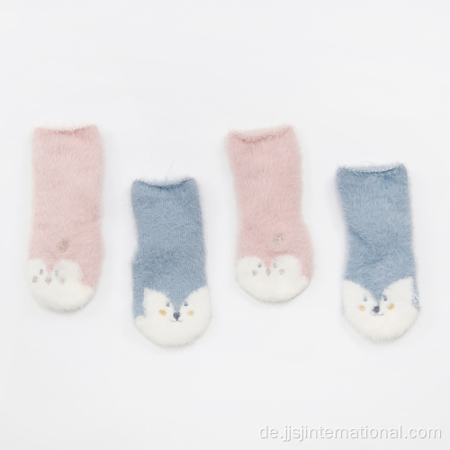 Fuchsmuster Plüsch Kindersocken